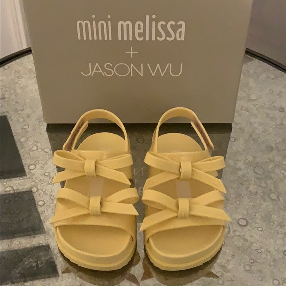 NWT Mini Melissa x Jason Wu Cosmic Yellow Sandal - Picture 1 of 8